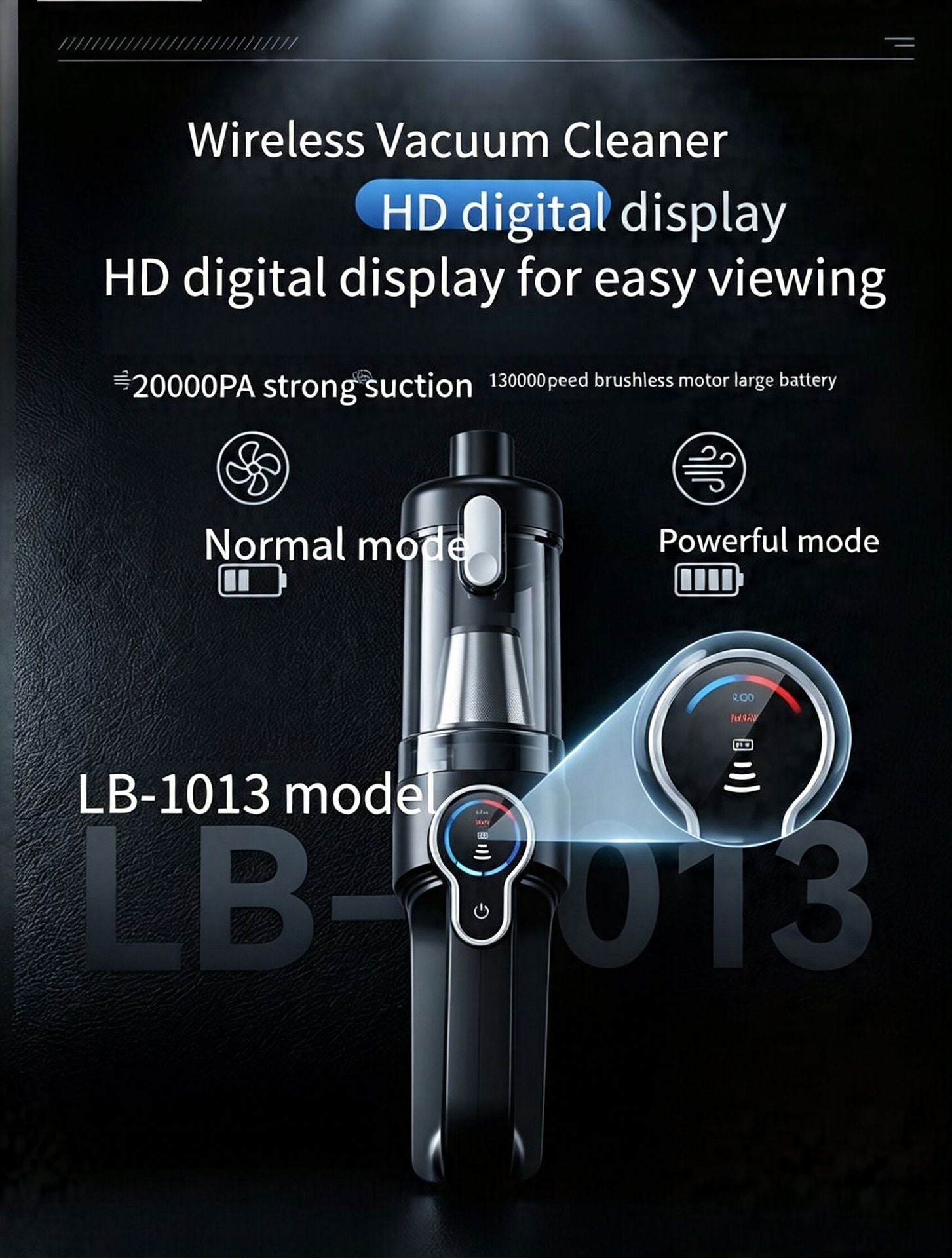 Digital display on vacuum